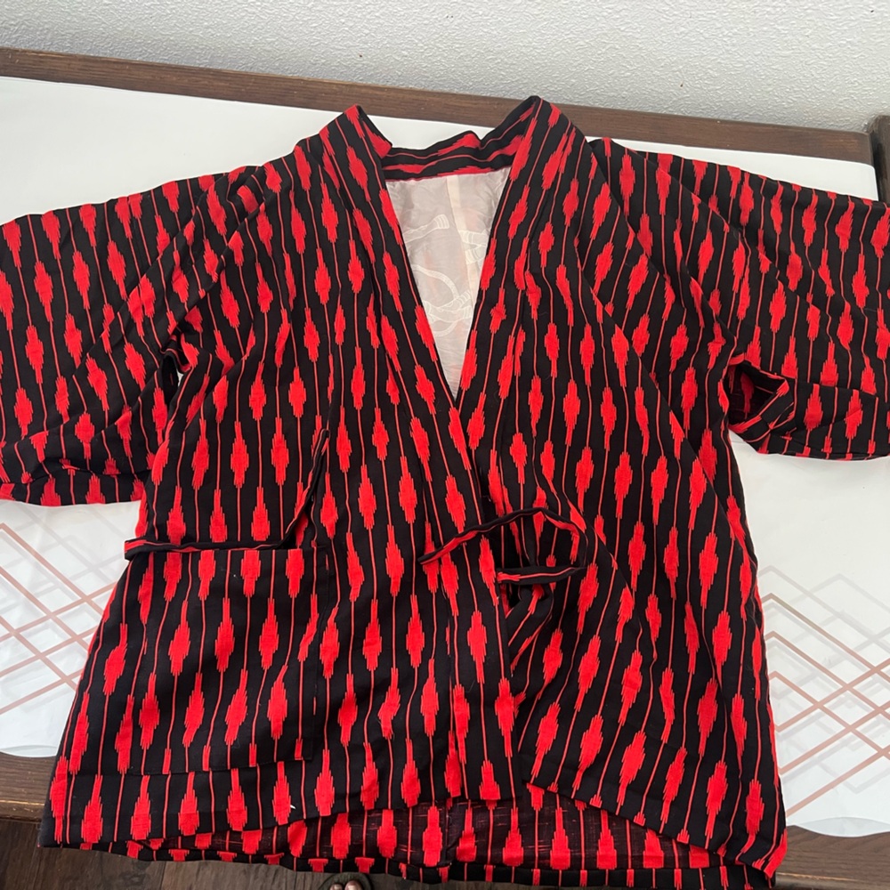 Red and Black Patterned Pants